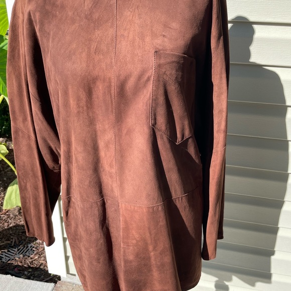 Noviello-Bloom Vintage Women’s Suede Tunic Top Size 8 - Picture 12 of 12
